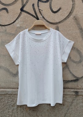 PerfectDress.gr - Τ-shirt στρας Galaxy λευκό