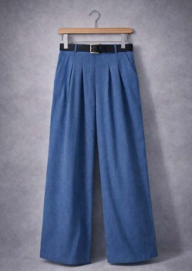 τζην παντελόνα πιέτα Palazzo