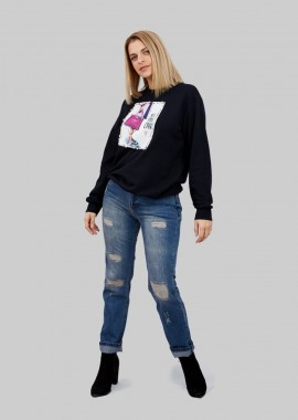 Γυναικείο τζιν παντελόνι με σκισίματα