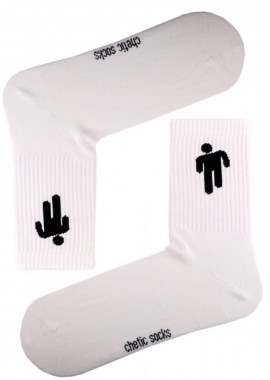 chetic socks - Κάλτσες με Billie Elish λευκό unisex