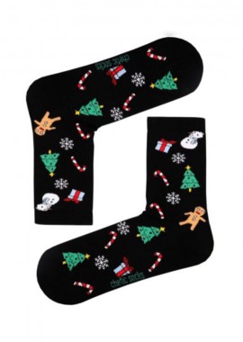 chetic socks - Κάλτσες Christmas σε μαύρο unisex