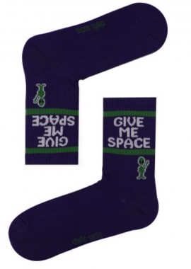 Κάλτσες Give Me Space Alien μοβ unisex