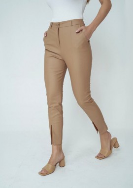 Justine skinny γυναικείο κροκό δερματίνη παντελόνι με φερμουάρ