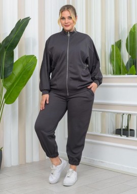 SINDY γυναικείο παντελόνι φόρμαs γκρι (BIGSIZE)