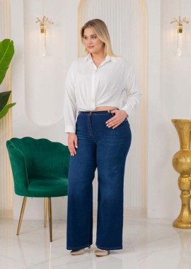 SOU - RINA γυναικεία τζιν παντελόνα bigsize
