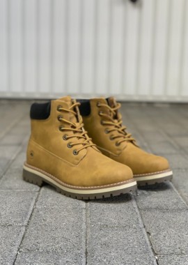 Ανδρικά κάμελ μποτάκια με τρακτερωτή σόλα RW005Μ