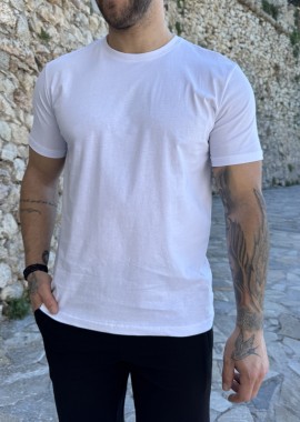 Ανδρική λευκή κοντομάνικη μπλούζα R260332W
