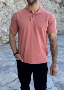 Origin ανδρική ροζ πικέ Polo μπλούζα Plus Size 252717R