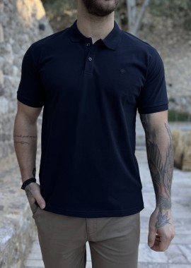 Origin ανδρική μπλε πικέ Polo μπλούζα Plus Size 252717