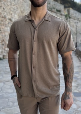 Ανδρικό πούρο ανάγλυφο κοντομάνικο πουκάμισο RMZ19136P
