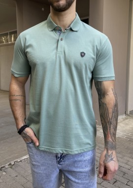 Everbest ανδρική μέντα πικέ Polo μπλούζα Plus Size 242833M