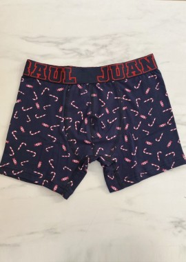 Ανδρικό βαμβακερό μπλε μποξεράκι με σχέδια JR254184