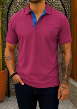 Origin ανδρική κερασί πικέ Polo μπλούζα Plus Size 262719