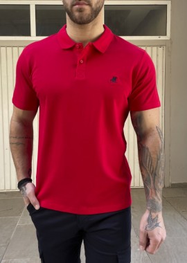 US Grand Polo Ανδρική κόκκινη πόλο κοντομάνικη μπλούζα USN41599MK