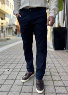 Ανδρικό μπλε παντελόνι υφασμάτινο Chinos Regular 2517N