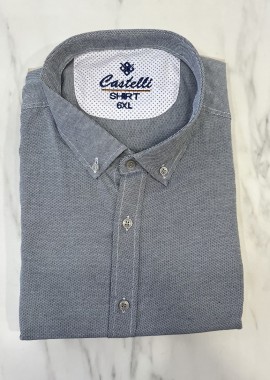 Ανδρικό γκρι κλασικό πουκάμισο Oxford CA2524G