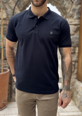 Everbest ανδρική μπλε navy πικέ Polo μπλούζα Plus Size 262839N