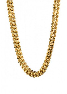 Κολιέ Αλυσίδα Από Ανοξείδωτο Ατσάλι Επιχρυσωμένο AS17942