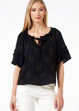 ΜΑΥΡΗ ΚΟΝΤΟΜΑΝΙΚΗ ΜΠΛΟΥΖΑ ΜΕ ΣΟΥΡΑ