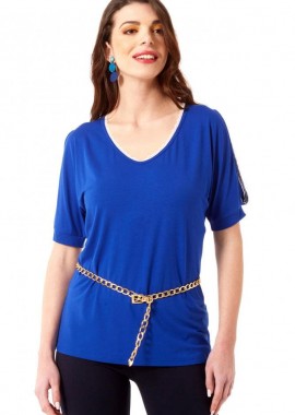 ΡΟΥΑ ΜΠΛΟΥΖΑ ΜΕ ΑΝΟΙΓΜΑ ΣΤΟΥΣ ΩΜΟΥΣ