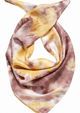 TIE DYE ΜΑΝΤΗΛΙ ΛΑΙΜΟΥ ΜΕ ΜΕΤΑΞΩΤΗ ΥΦΗ