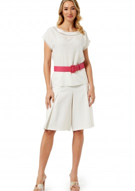 ΕΚΡΟΥ ZIP CULOTTE ΜΕ ΚΟΥΦΟΠΙΕΤΕΣ