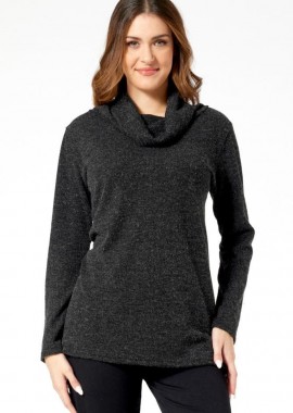 ΓΚΡΙ ΠΛΕΚΤΗ ΜΠΛΟΥΖΑ ΜΕ ΧΑΛΑΡΟ ΖΙΒΑΓΚΟ