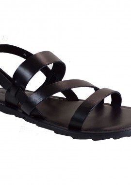 Renato Garini Ανδρικά Πέδιλα 43W-494 Mαύρο Δέρμα O543W494100205