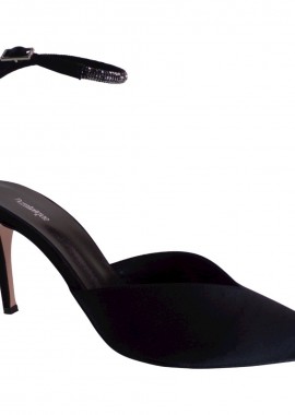 Alessandra Paggioti Γυναικεία Παπούτσια Γόβες 81201 Μαύρο Σατέν