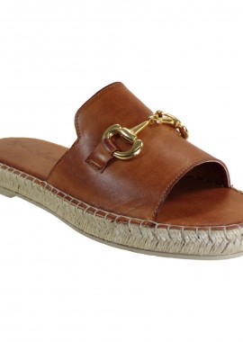 Commanchero Γυναικείες Παντόφλες 5973-726 Ταμπά Δέρμα