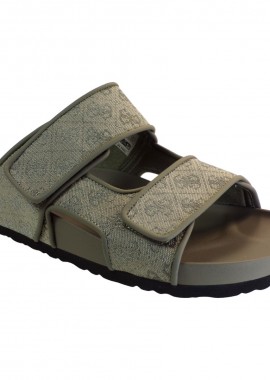 GUESS Sneakers Ανδρικά Παπούτσια Παντόφλες Igea II FMGIGJFAL03-SAGRE Χακί