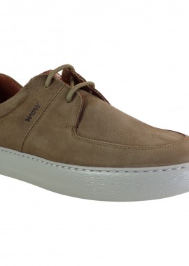 kricket Ανδρικά Παπούτσια Sneakers WOW 25K-7004-34 Μπέζ Δέρμα