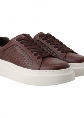 Renato Garini Ανδρικά παπούτσια Sneakers 700-033 Ταμπά Σκούρο Πλεκτό W570003332J2