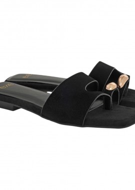 Exe Shoes Γυναικεία Παπούτσια FLATS MULES 59H-070 Μαύρο Καστόρι W459H0702004