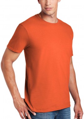 Ανδρικό T-Shirt ring spun χωρίς πλαϊνές ραφές Gildan 64000 Orange