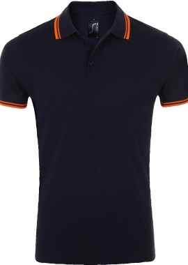 Ανδρικό πόλο πικέ Pasadena Men SOLS 00577 French Navy/Neon Orange