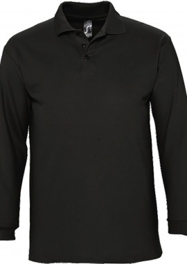 Ανδρικό πόλο πικέ Winter II SOLS 11353 Black