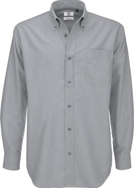 B & C - Ανδρικό μακρυμάνικο πουκάμισο B & C Oxford LSL Silver Moon