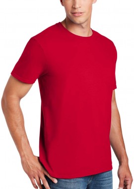- Ανδρικό T-Shirt ring spun χωρίς πλαϊνές ραφές Gildan 64000 Red