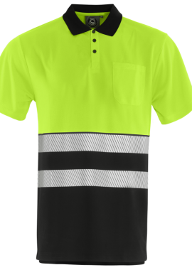 Κοντομάνικη πόλο μπλούζα υψηλής ορατότητας PRISMA Stenso Hv Yellow/Black