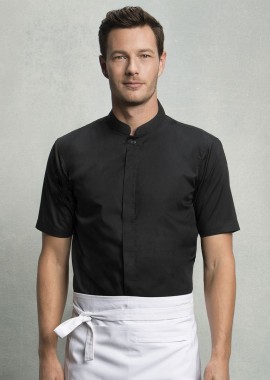 Κοντομάνικο πουκάμισο με μάο γιακά Bargear Bargear KK122 Black