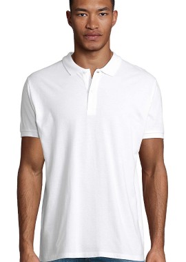 - Ανδρικό οργανικό πόλο Planet Men SOLS 03566 White