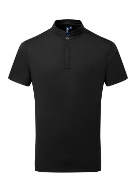 - Ανδρικό T-shirt με κουμπί PREMIER PR646 Black