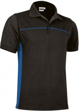 - Κοντομάνικο Polo Shirt THUNDER Valento POVATHUNY Black-Royal Blue