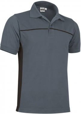 - Κοντομάνικο Polo Shirt THUNDER Valento POVATHUGE Cement Grey-Black