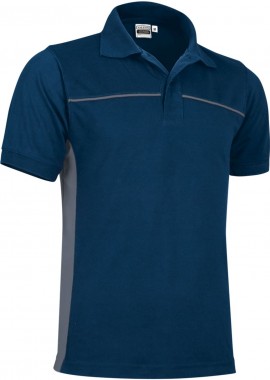 Κοντομάνικο Polo Shirt THUNDER Valento POVATHUMG Orion Navy Blue-Cement Grey