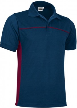 - Κοντομάνικο Polo Shirt THUNDER Valento POVATHUMT Orion Navy Blue-Mahogany Garnet
