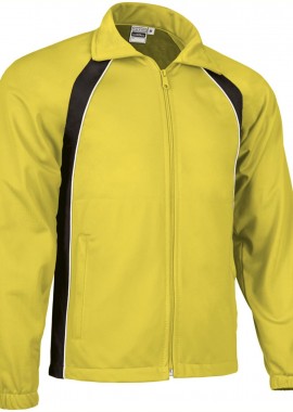 Αθλητικό μπουφάν TOURNAMENT Valento CQVATOUNA Black-Lemon Yellow-White