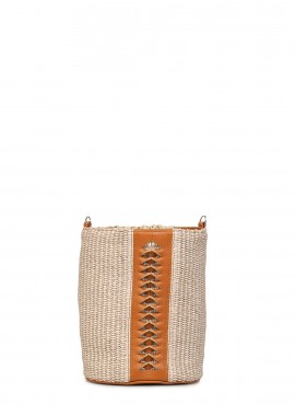 Park House - Χιαστί γυναικεία Park House Μπεζ Mini Bongo Raffia 262