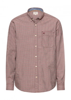 ΑΝΔΡΙΚΟ ΠΟΥΚΑΜΙΣΟ CAMEL ACTIVE ΜΑΚΡΥΜΑΝΙΚΟ ΚΑΡΟ VICHY ΜΕ ΤΣΕΠΗ ΚΟΚΚΙΝΟ/ΚΑΦΕ